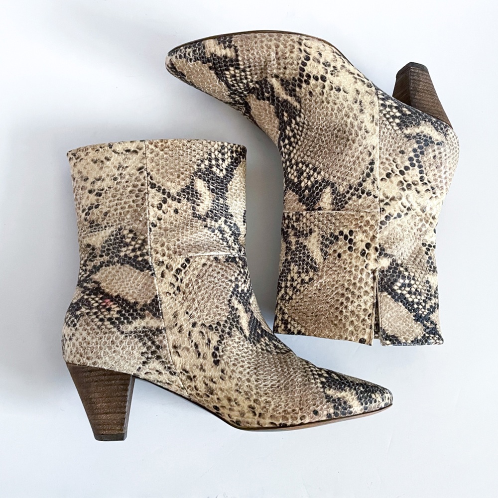 free people snakeskin booties